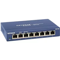 Netgear GS108-400NAS | Prosafe GS108 8 x Ports 10/100/1000Base-T Unmanaged Rack-mountable Gigabit Ethernet Smart Network Switch