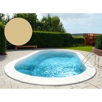 BWT Poolfolie Oval 490 x 300 x 120 cm - Sand - Stärke 0,8 mm / mit Einhängebiese P1