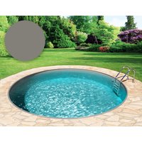BWT Poolfolie Rund Ø 400 x 150 cm - Grau - Stärke 0,8 mm / mit Einhängebiese P1