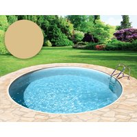 BWT Poolfolie Rund Ø 400 x 120 cm - Sand - Stärke 0,8 mm / mit Einhängebiese P1