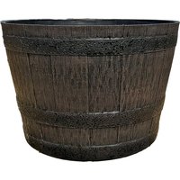 HEISSNER Solar Wassergarten Wooden Barrel - 40 x 40 x 27 cm