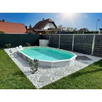CF. Group Poolfolie Oval 610 x 360 x 135 cm - Sand - Stärke 0,8 mm / ohne Biese (überlappend)