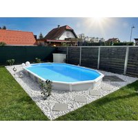 CF. Group Poolfolie Oval 610 x 360 x 135 cm - Blau - Stärke 0,8 mm / ohne Biese (überlappend)