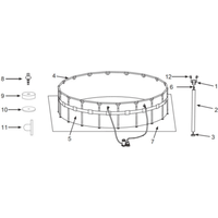 Intex Ersatzteile Frame Pool Ultra Rondo Ø 488 x 122 cm ab 2017 - (1) T-Stück