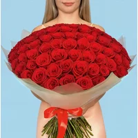 Bouquet of 100 Red roses