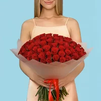 100 Red Roses from Kenya