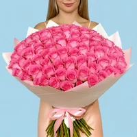 100 Premium Pink Roses
