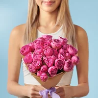 5 Peony Pink Roses