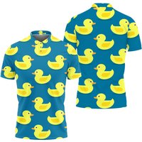 Rubber Duck Polo Shirt For Men, Polo 3d T-shirt, Men Short Sleeve Shirt, Summer Shirt
