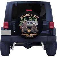 Camping Partner For Life Tire Cover - Personalized Rv Accessory