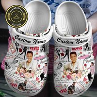 Custom The King Of Rock Elvis Presley Clogs, Music Slippers