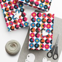 Colorful Records Wrapping Paper Music Melodie Wrapping Music Lover Gift