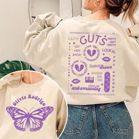 Guts Olivia Track List Sweatshirt, Olivia Rodrigo Album Guts Sweatshirt