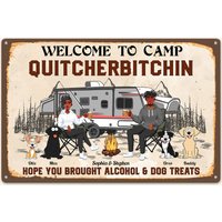 Alcohol And Dog Treats - Personalized Metal Sign
