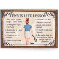 Personalized Tennis Life Lesson Poster