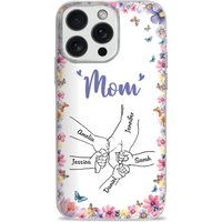 Mom Grandma Kids Hand In Hand Custom Mother Grandmother Gift Personalized Phone Case
