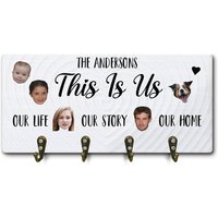 Custom Upload Photo This Is Us Gift For Couples And Parents Personalized Wood Key Holder