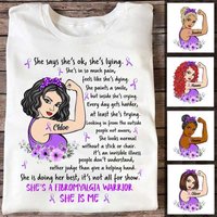 I Am A Fibromyalgia Warrior Personalized Custom Unisex T-shirt
