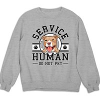 Dog Service Human Logo - Personalized Custom Sweatshirt