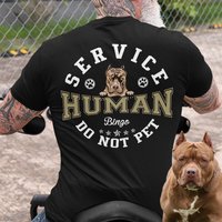 Service Human Personalized Custom Dog Backside Personalized T-shirt