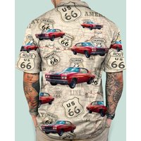Upload Your Car Photo - Personalized Vintage Hawaiian Shirt - Vintage Car Lover Gifts