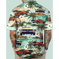 Personalized Upload Photo Muscle Car Tropical Summer Aloha Hawaiian Shirt