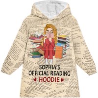 Reading Hoodie - Personalized Oversized Blanket Hoodie