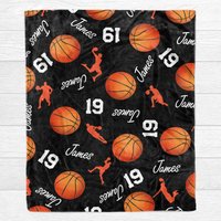 Basketball Personalized Custom Collage Fleece Blanket