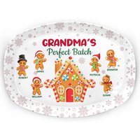 Grandma's Perfect Batch - Christmas, Loving Gift For Mom, Grandma, Grandparents, Family - Personalized Plate