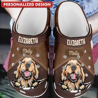 Custom Dog Leather Pattern Personalized Clogs