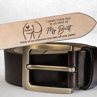 I Hope Your Day Is Nice - Personalized Engraved Leather Belt - Father's Day Gift For Dad, Husband