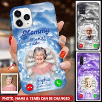 Personalized Memorial Upload Photo Angel Wings In Heaven, The Call I Wish I Could Make Phone Case