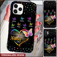 Colorful Butterfly Mom Grandma Nana Mimi Gigi Auntie Personalized Phone Case