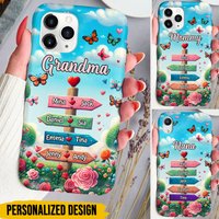 Grandma Spring Garden Signpost Personalized Phone Case