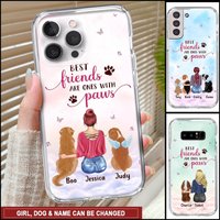 Personalized Dog Mom Fur Mama Best Friends Are Ones With Paws Mother's Day Gift Phone Case