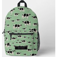 Cow Farm Animal Pattern Custom Name School Printed Backpack