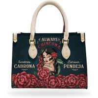Always Chigona - Personalized Leather Bag - Hispanic Month Gift For Hispanic - Vintage Girl