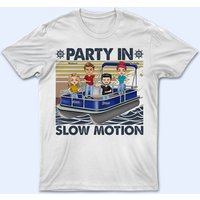Pontoon Party In Slow Motion Beach Lovers Travelers Custom Personalized Unisex T-shirt