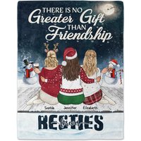 Best Friends There Is No Greater Gift Than Friendship Custom Besties Sisters Blanket