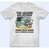 The Legend Has Retired Vintage Retirement Gift For Beach Lovers Personalized T-shirt