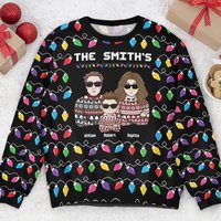 Christmas Led Light Family Funny - Personalized Ugly Sweater