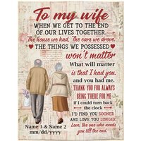 When We Get To The End Of Our Lives Together - Personalized Blanket - Old Couples