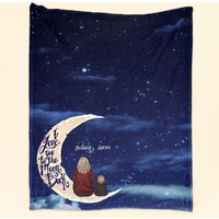 I Love You To The Moon And Back - Personalized Blanket
