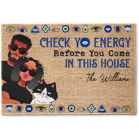 Check Yo Energy - Personalized Doormat