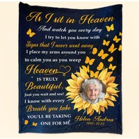 Sunflower Memorial - Personalized Photo Blanket