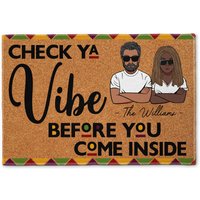 Check Ya Vibe Before You Come Inside - Personalized Doormat