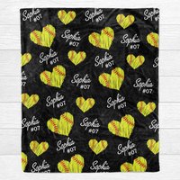 Personalized Custom Softball Blanket
