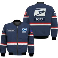 Personalized Name Postal Worker Bomber Jacket Hh271
