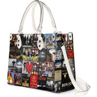 Bon Jovi Vintage Leather Handbag, Bon Jovi Leather Top Handle Bag
