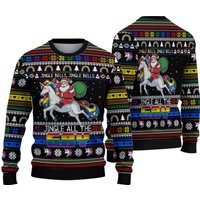 Gay Santa Claus Ugly Christmas Sweater - Jingle Bells Design